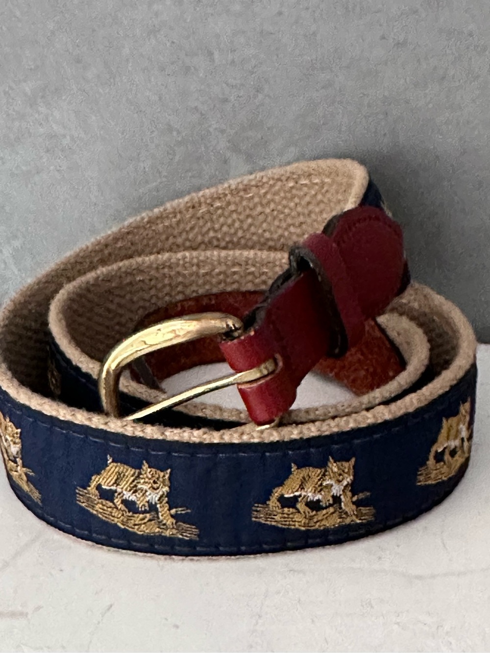 VINTAGE LEATHER MAN LMTD CANVAS LEATHER WILDCAT BELT
